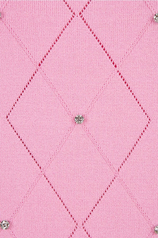 SWEATER KNIT EMBELLISHMENT SP25 07001 420 rose